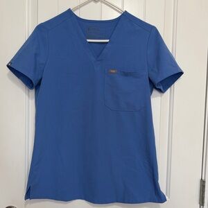 FIGS Scrub Top Blue Women’s XS Technical Collection Catarina One Pocket Medical